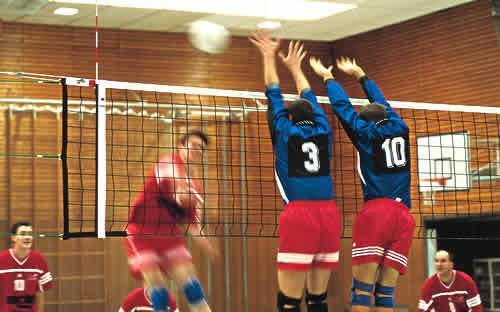 Huck Volleyball-Turniernetz, Polypropylen 3 mm mit Kevlarseil